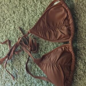 NWT Aerie triangle bra small, rust brown